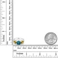 thumbnail image 4 of Gem Stone King 4.10 Cttw London Blue Topaz and Yellow Citrine 3-Stone Women Ring | 925 Sterling Silver | Round Gemstone Birthstone | Three Stone Wedding Engagement Anniversary Promise Ring | Size 9, 4 of 5