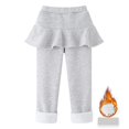 thumbnail image 2 of YunPes Girls Leggings with Ruffle Tutu Skirts Toddler Fleece Lined Footless Tights Skirt Pants Warm Comfy Tennis Athletic Outfits, 2 of 4