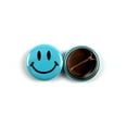 thumbnail image 2 of Classic Cyan Smiley Face Pinback Button Badges - 1 Inch - 25 Pack, 2 of 2