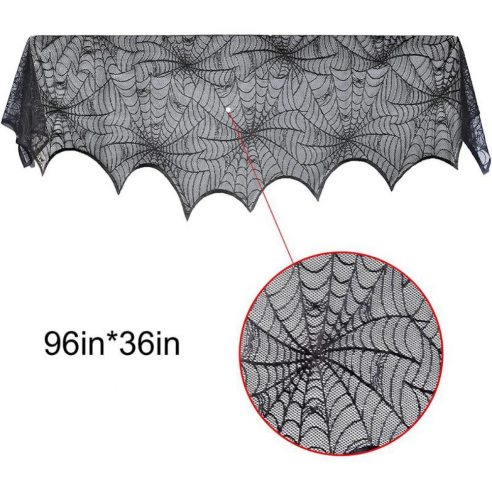 LB Black and White Halloween Bathroom Rug Horror Bat Spider Web B