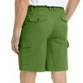 thumbnail image 7 of Dagegui Men Cargo Shorts Lightweight Half Elastic Waist Work Shorts Solid Summer Casual Shorts with Pockets Green L, 7 of 7