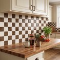 thumbnail image 5 of DEWOO 10 Sheet Thicker Peel and Stick Backsplash, Self-Adhesive Wall Tiles for Kitchen Bathroom, Vinyl Material, Easy to Install, 12"x12", Brown, 5 of 12