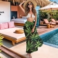 thumbnail image 3 of Yuyamidu Sarong Wraps for Women Green Leaves Chiffon Swimsuit Coverups Sheer Bikini Wraps Bathing Suit Cover Up Summer Beachwear, 3 of 7