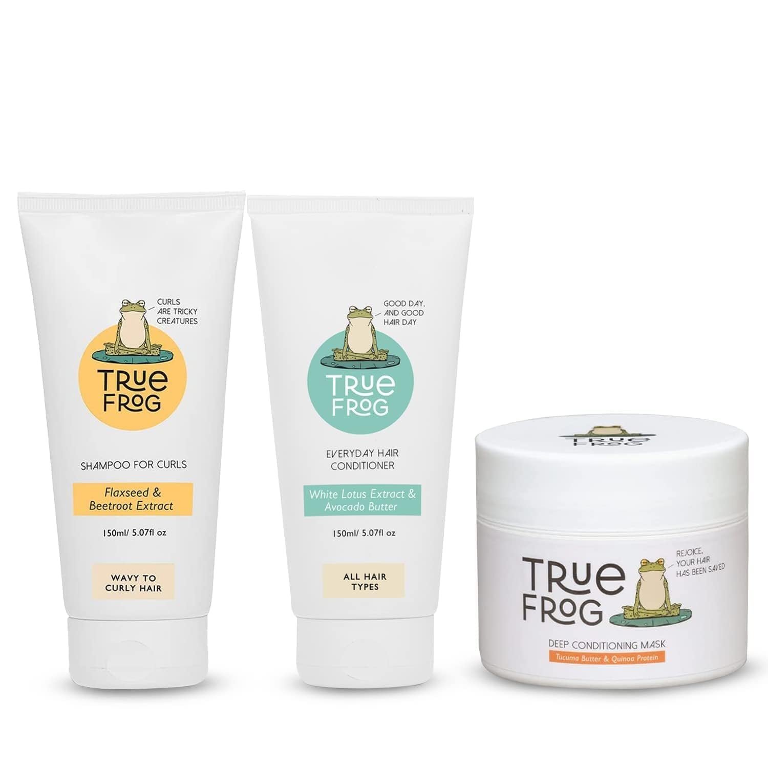 True Frog Shampoo For Curly, Wavy, Dry and Frizzy Hai (150 ml