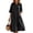 Black, variant on Solid Dresses for Women 2026 3/4 Sleeve Casual Henley Maxi Shift Dress Daily Wear Pleated Button Flowy Work Sundress with Pockets White S