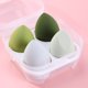 thumbnail image 1 of Xiao Hua Juego de 4 esponjas de maquillaje, esponjas para difuminar maquillaje líquido y en crema, cobertura modulable, esponja para base natural, espuma sin látex con estuche, verde A06, 1 of 4
