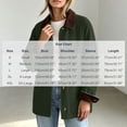 thumbnail image 3 of HCBY Women Corduroy Collar Jacket Button Front Mid Length Barn Coat Utility Workwear with Pockets for Fall Winter, 3 of 9