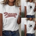 thumbnail image 2 of Womens T Shirts Short Sleeve Tops Dressy Casual Blouses Spring Summer Outfits Flowy Pleated Front Scooped Neck, 2 of 4
