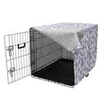 thumbnail image 3 of Butterfly Dog Crate Cover, Continuous Pattern of Monotone Abstract Winged Delicate Animal, Easy to Use Pet Kennel Cover Small Dogs Puppies Kittens, 7 Sizes, Lavender Blue and Dark Grey, by Ambesonne, 3 of 6