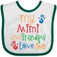 thumbnail image 3 of Inktastic My Mimi and Grandpa Love Me Boys or Girls Baby Bib, 3 of 4