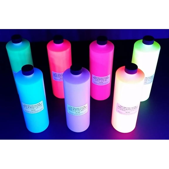 Glow Paint 8oz bottle UV Blacklight Reactive Fluorescent Neon Acrylic Paints (GREEN COLOR - 1BOTTLE)
