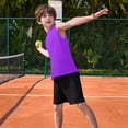thumbnail image 5 of TIREOW Boys Athletic Tank Tops Solid Color Sleeveless Crew Neck Vest Summer Lightweight Stylish Breathable Workout Shirts, 5 of 7