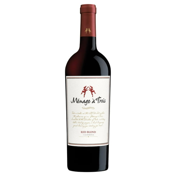 Menage a Trois California Red Blend Wine, 750 ml