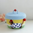 thumbnail image 3 of Small Woven Storage With Lid Cute Animal Toy Organizers Rope Storage For Living Room Area Decorative Small Rope Boxes Aesthetic With Lid Handwoven Rope Decorative Storage For, 3 of 3