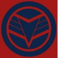 thumbnail image 2 of Junior's Marvel The Falcon and the Winter Soldier Blue Shield  Graphic Tee Red 2X Large, 2 of 3