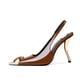 thumbnail image 1 of Sandalias de tacón USRUNOE Slingback con diamantes de imitación para mujer, color marrón, 1 of 4