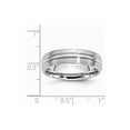 thumbnail image 6 of Cobalt Satin and Polished Grooved 6mm Band Size: 7; for Adults and Teens; for Women and Men, 6 of 6