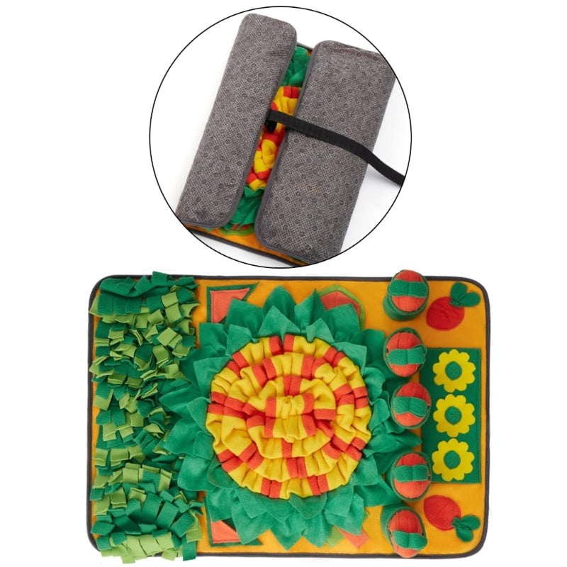 Engaging Foraging Mat Treats Feeder Snuffle Mat For Dog Promotes Cognitive Development Interaction Enrichment Puzzle Mat