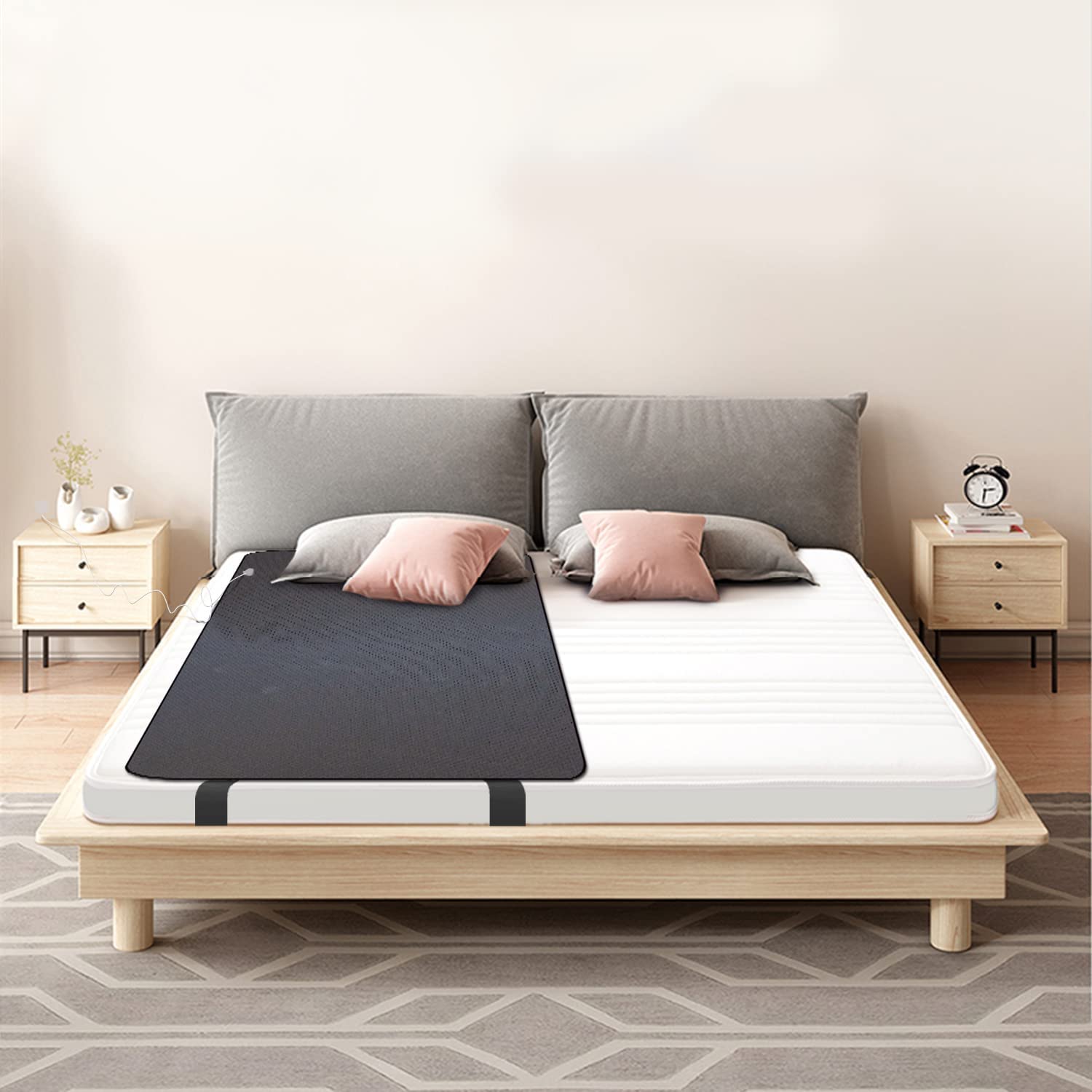 Grounding Mat, Grounding Sleep Mat Grounding Mat for Bed, 100 Conductive Carbon Leatherette