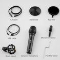 thumbnail image 2 of USB/XLR Instrument Dynamic Microphone, MAONO Metal Professional Zero-Latency Monitoring Vocal Mic with Volume Control, Shock Moun, 2 of 8