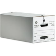 Business Source, BSN26756, Heavy Duty Letter Size Storage Box, 12 / Carton, White