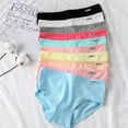 thumbnail image 6 of Women Soft Cotton Panties Candy Color Underwear Mid-waist Breathable Briefs, 6 of 9