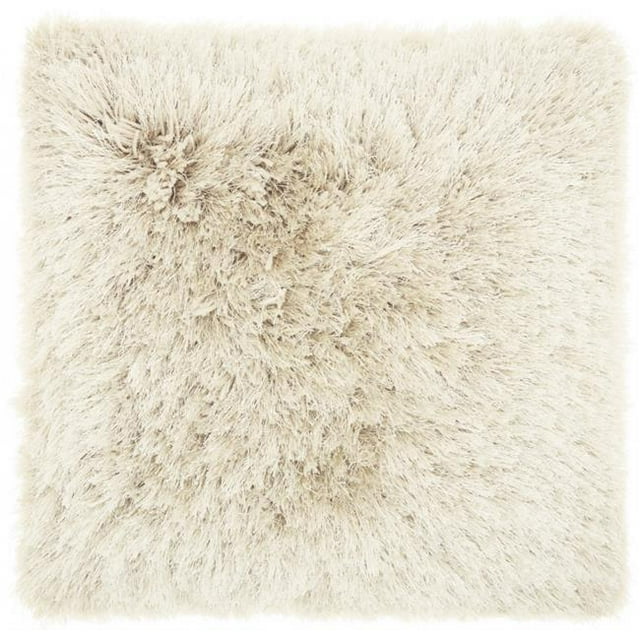 HomeRoots 386403 Coussin d'Accent en Peluche Beige Shag