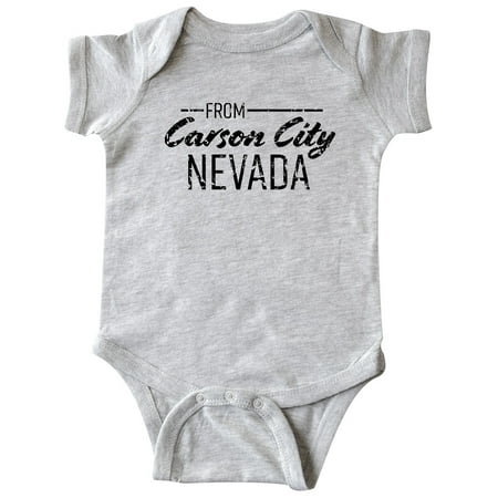 

Inktastic From Carson City Nevada in Black Distressed Text Gift Baby Boy or Baby Girl Bodysuit