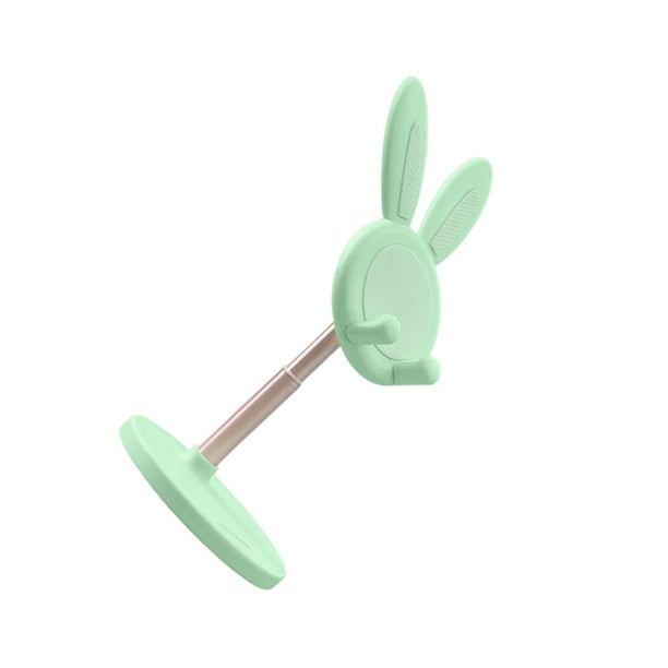 Soporte para teléfono móvil de escritorio ajustable de animales de dibujos animados Cateissary Verde