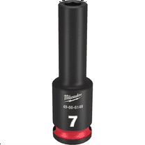 Milwaukee Tool SHOCKWAVE Impact Duty  3/8"Drive 7MM Deep 6 Point Socket