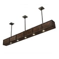 thumbnail image 5 of Meyda Tiffany 165255 72 Inch Long Giradeau Wood Beam Oblong Pendant   Black Textured Finish, 5 of 7