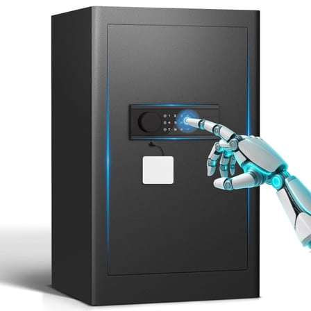 6.1 Cub Home Safe Box, Large Capacity Safe with Gewelry Drawers, Digital Safe with Removable Shelves and Alarm System.