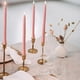 thumbnail image 5 of Long Thread Candle Wedding Banquet Party Holiday Decoration, metal rolling stand, 2-tier glass design, elegant table centerpiece, high-intensity LED light, foldable portable, for office, 5 of 8