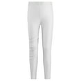 thumbnail image 2 of Manyakai Kids Girls High Waist Sparkly Rhinestones Figure Skating Practice Leggings Athletic Dance White 14, 2 of 6