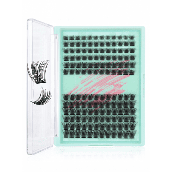 Lash Clusters 144Pcs Eyelash Extension Midnight Lashes Extensions Natural Cluster Lashes for Individual Eyelashes Extension by (D-Mix8-16mm)
