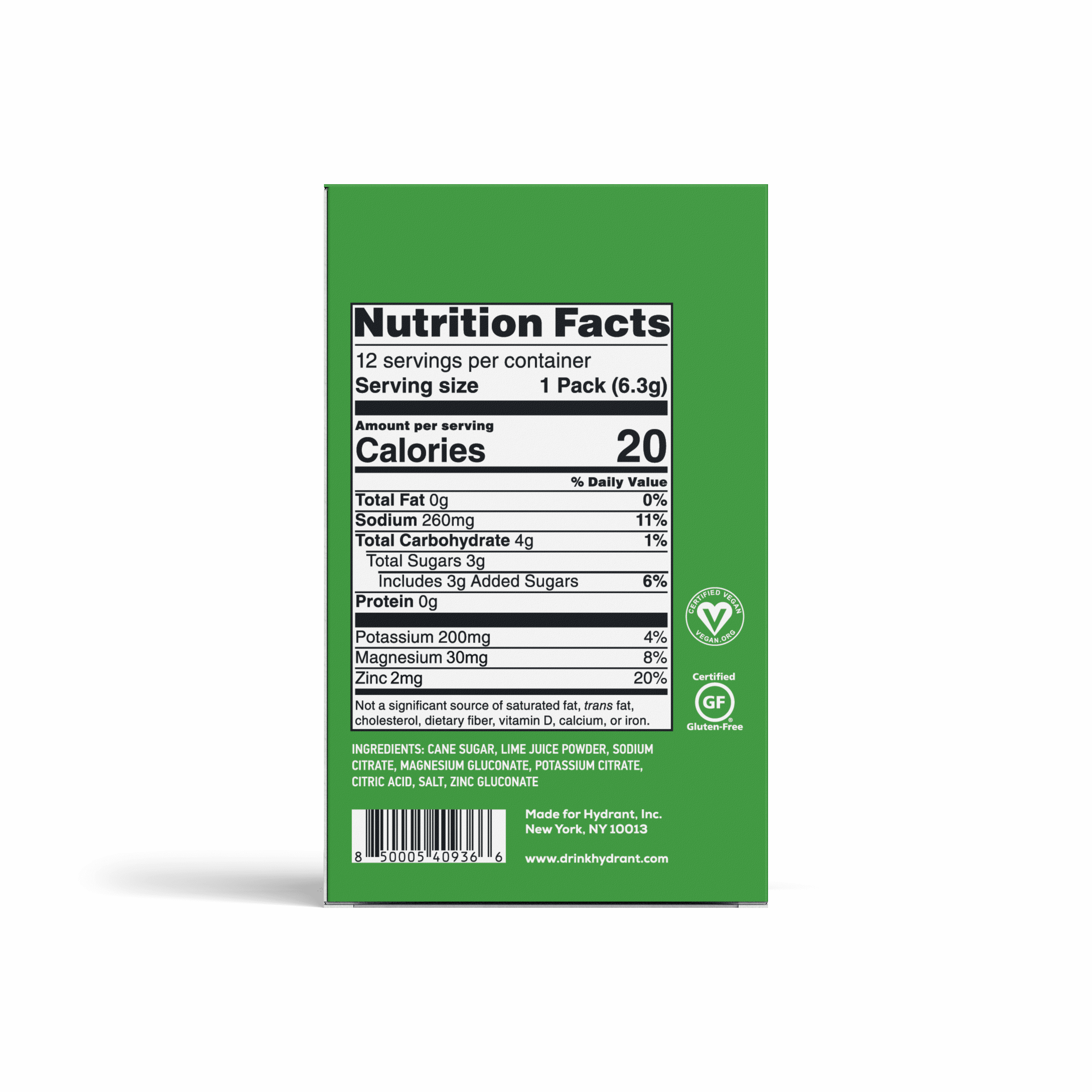 Hydrant Lime Drink Mix 12pk