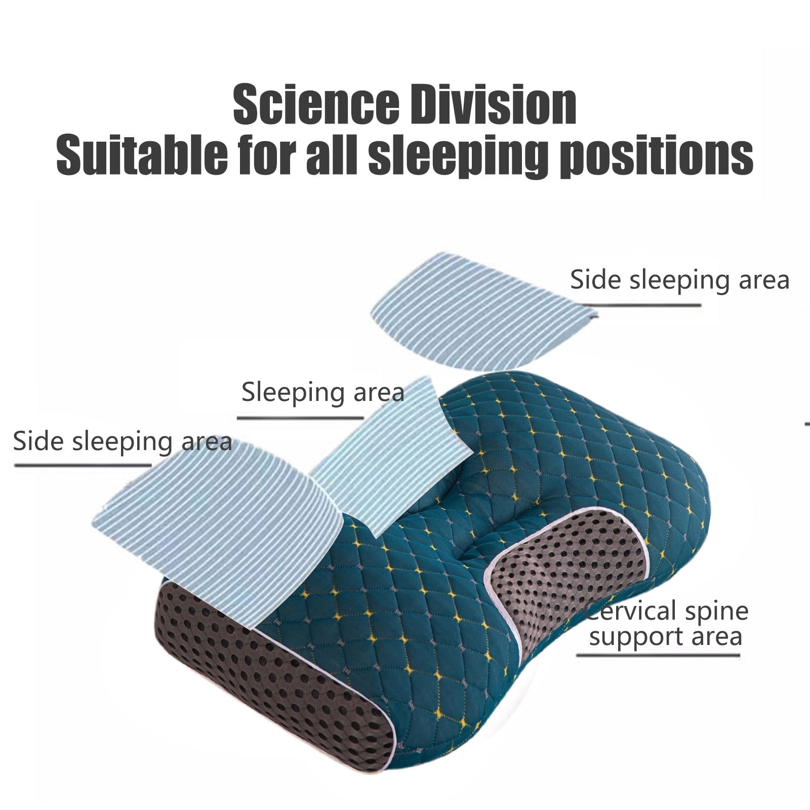 Ovzne 2-Pack Orthopedic Cervical Pillows For Deep Sleep Support - Non-Collapsing Memory Foam Pillow With Neck Pain Relief, 29X19X2 Inches, Bed Pillows For Side/Back Sleepers