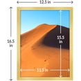 thumbnail image 3 of 12x16 Picture Frame for Wall Display, 12x16 Gold Picture Frame with HD Plexiglas, 12 x 16 Poster Frame 1 Pack, Display Frame for Vertical or Horizontal, Classic Collection, 3 of 7