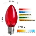 thumbnail image 4 of 24 Pcs Christmas Pathway Lights C9 LED Christmas Lights Include 4 Spare Bulbs, Christmas Lights Outdoor Gifts for Outdoor Backyard Lawn Garden Decorations, 4 of 7