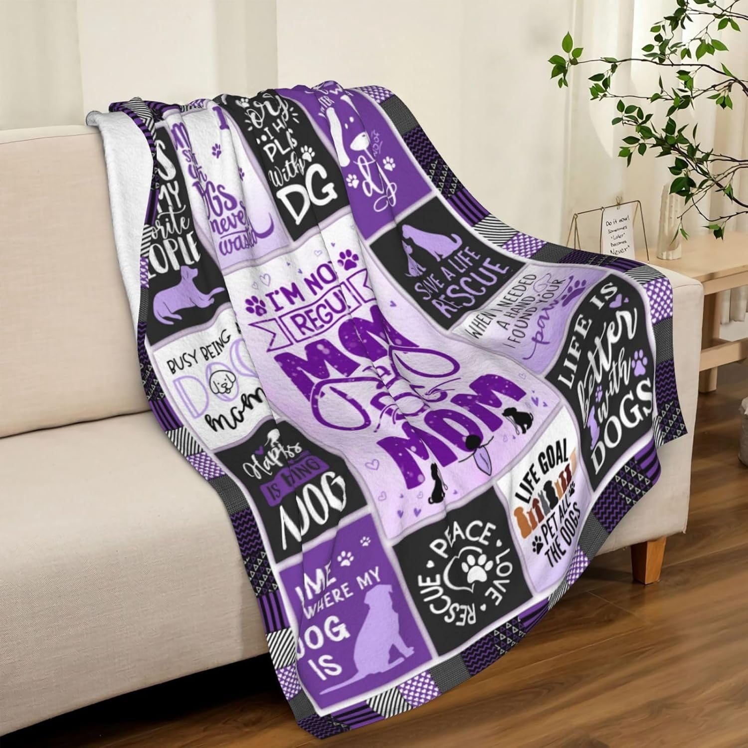 Mothers Day Dog Mom Gifts, Gifts for Dog Lovers Women Unique, Best Gift for Dog Owners, Dog Gifts for Dog Lovers, Gifts for Dog Moms for Birthday, Dog Lover Gift Ideas Throw Blankets 60" x 50"