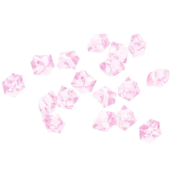 500 Pcs Cubes Simulation Broken Ice Cube Fake Ice Rocks 1.1X1.1X1.4CM Pink