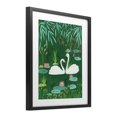 thumbnail image 2 of Stupell Industries Rustic Lodge Swan Pair on Green Pond Black Framed Print Under Glass, 13 x 16, by Nabeela Rumi, 2 of 8