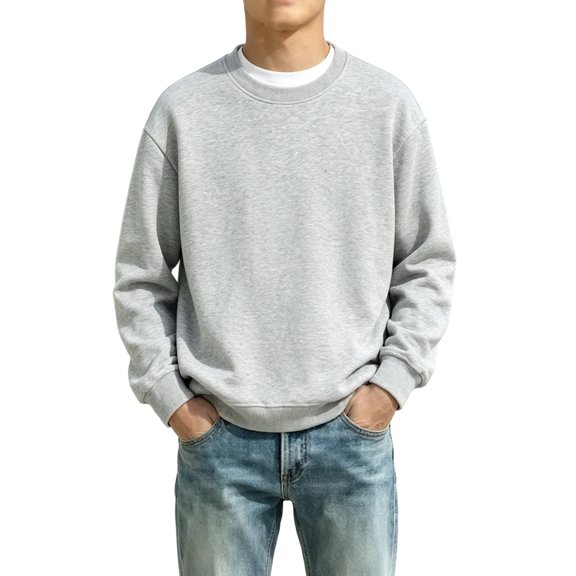 Abcomgle Boys Long Sleeve T Shirts Size 7-8 Crewneck Winter Tee for Boys Casual Basic Boys Tops Essential Solid Boys Sweatshirts