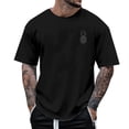 thumbnail image 1 of TSADFHJI T-Shirts Graphiques pour Hommes, Style Hawaïen, Manches Courtes, Col Rond, TTTG, Noir, 1 of 3