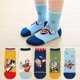 thumbnail image 5 of 5 pares de calcetines de algodón para bebés, calcetines deportivos transpirables con patrón de dibujos animados de tubo medio para niños L 17‑19CM para niños de 6 a 8 años, 5 of 5
