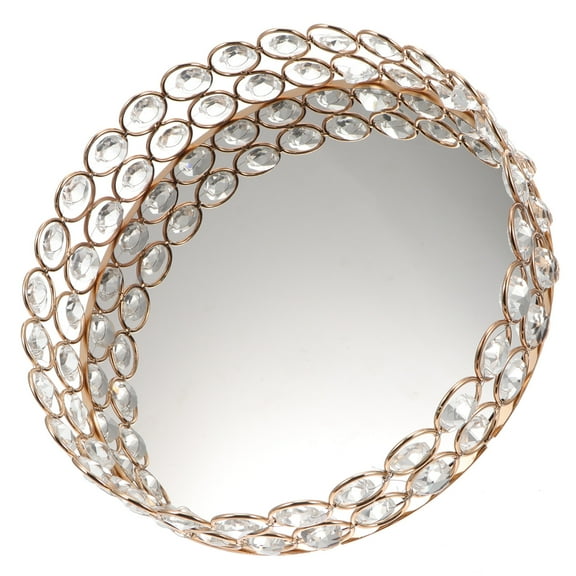 Mirror Tray Home Adornment Mirrored Make up Distinctive Rhinestone Plate Cosmetics European Style