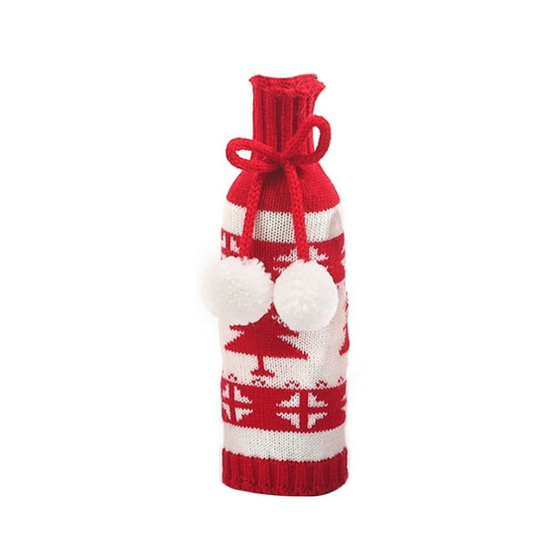 Bewildely Cubierta elástica para botella de vino, de comedor, Navidad, cerveza, botella de vino, ropa, banda de champán, boda, Bar, Hotel, Kits de decoración para fiestas Tipo 3 Bewildely HA068797-03