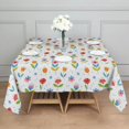 thumbnail image 3 of Pioneer Flower Floral Print Pattern Square Tablecloth, Waterproof Wipeable Spillproof Washable Table Cover for Home Kitchen Party Decor, 42"x42", 3 of 6
