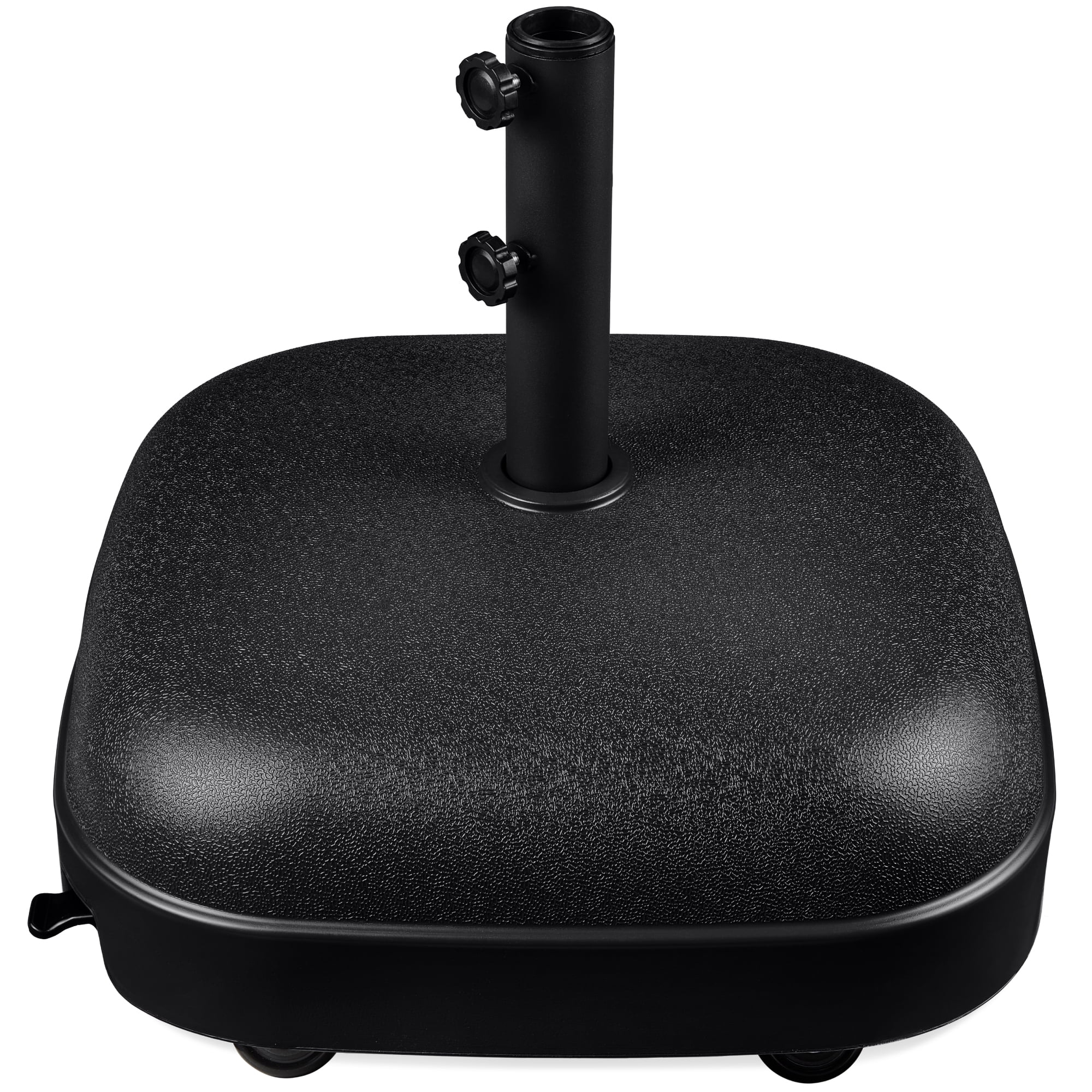 Best Choice Products 123lb Capacity Fillable Mobile Umbrella Base for Patio, Deck, 4 Wheels - Dome Square Black