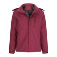 thumbnail image 3 of Scyoekwg Women's Waterproof Raincoat Fleece Lined Zip Up Jacket Casual Long Sleeve Flannel Hooded Jackets for Outdoor Hiking (Hot Pink,XXL), 3 of 7